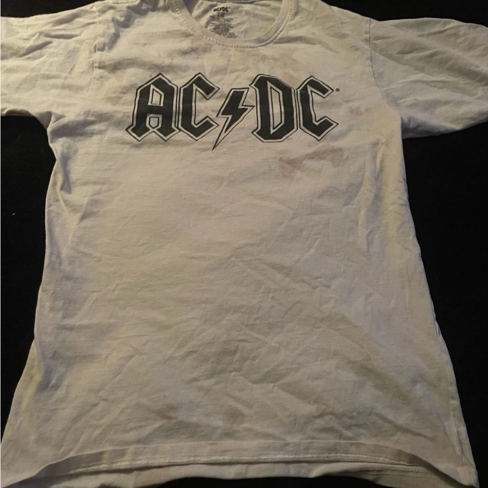 AC/DC White Short Sleeve Tee